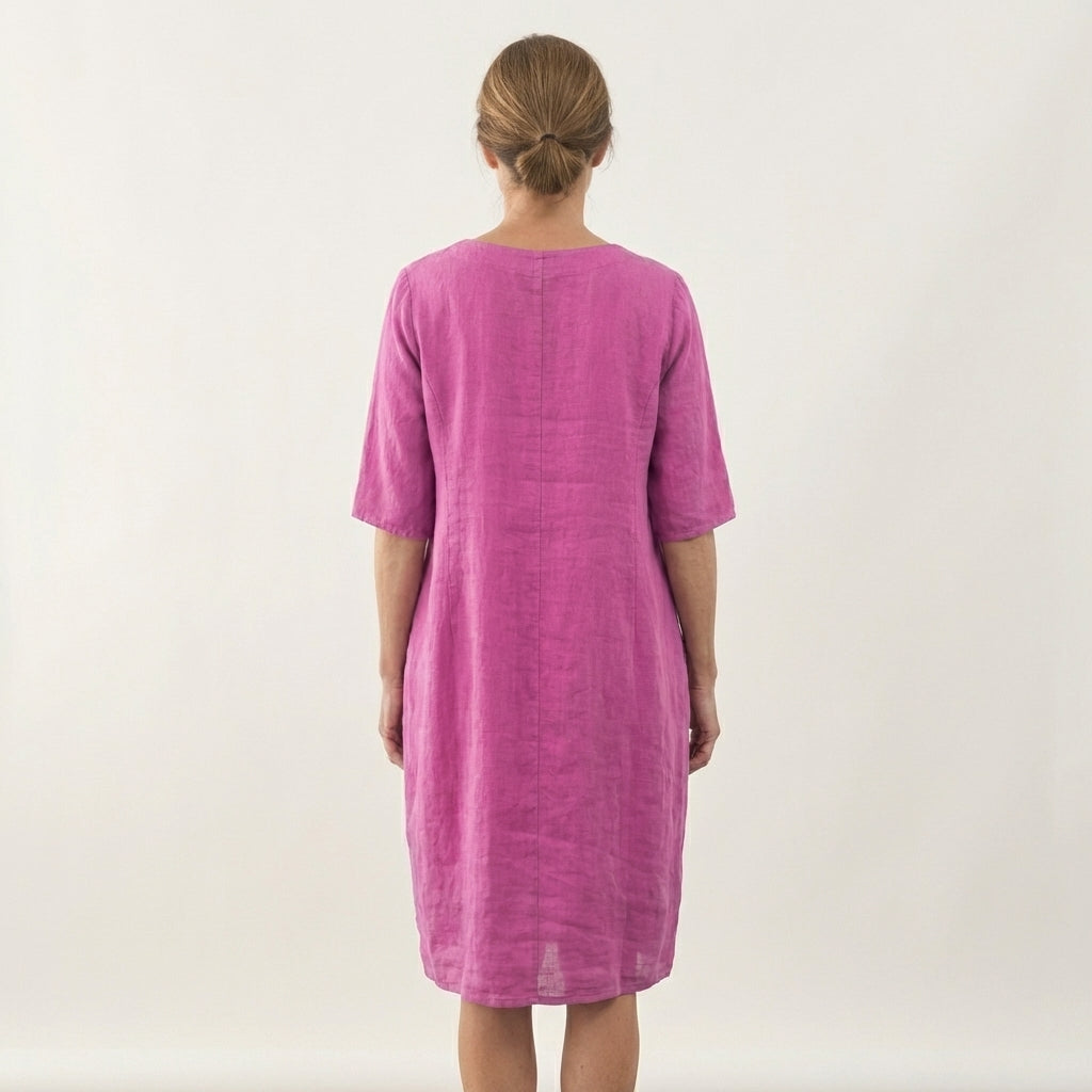 Dahlia | Linen-Look Midi Dress