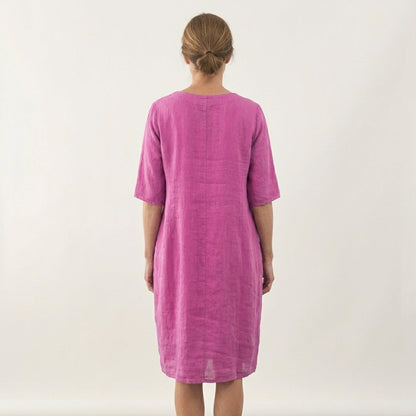 Dahlia | Linen-Look Midi Dress