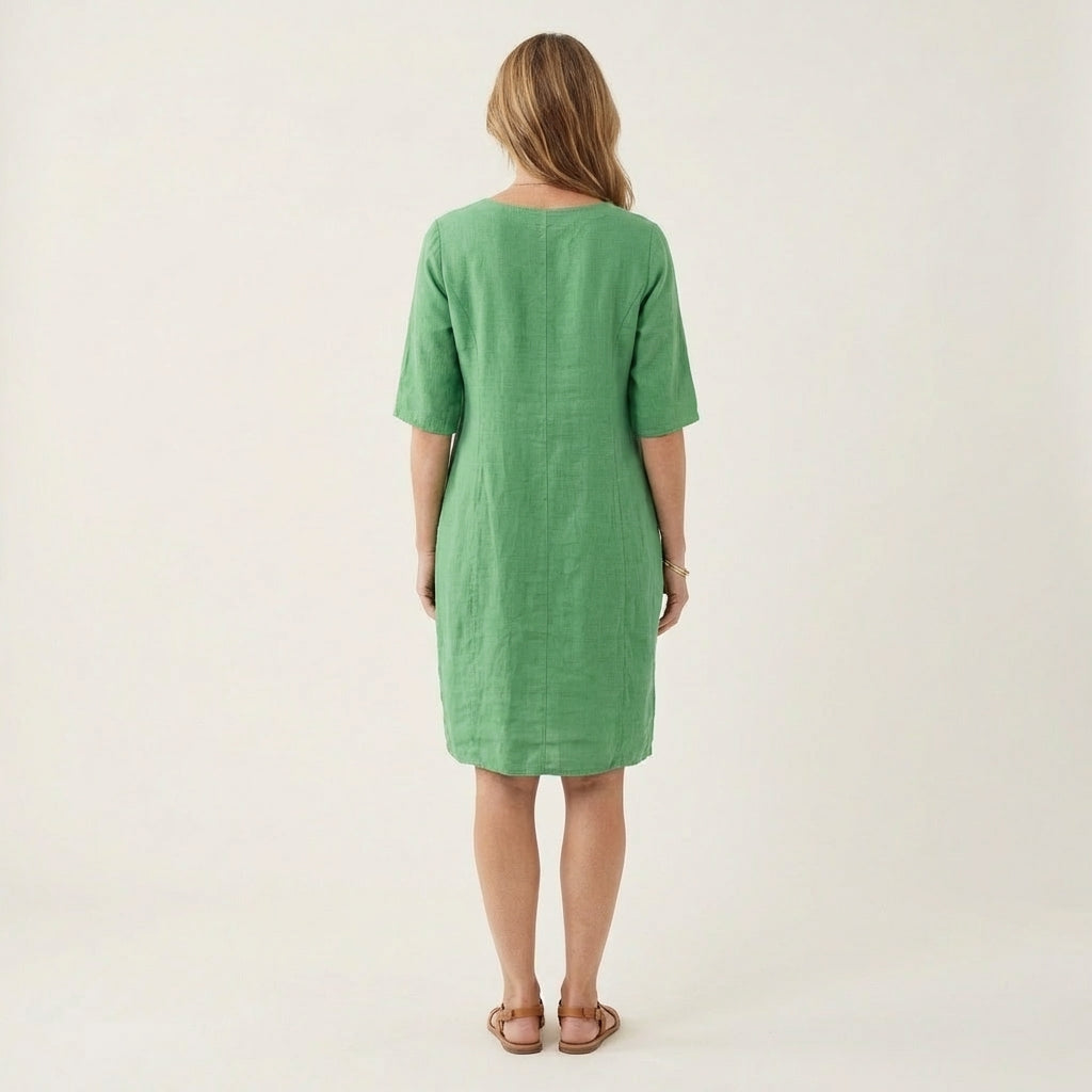 Dahlia | Linen-Look Midi Dress
