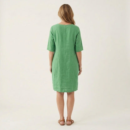 Dahlia | Linen-Look Midi Dress