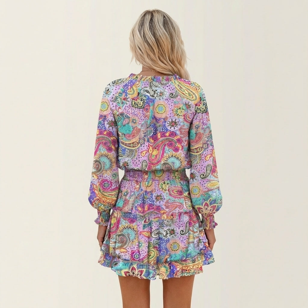 Esmeralda | Ruffle-Hem Mini Dress