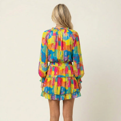 Esmeralda | Ruffle-Hem Mini Dress