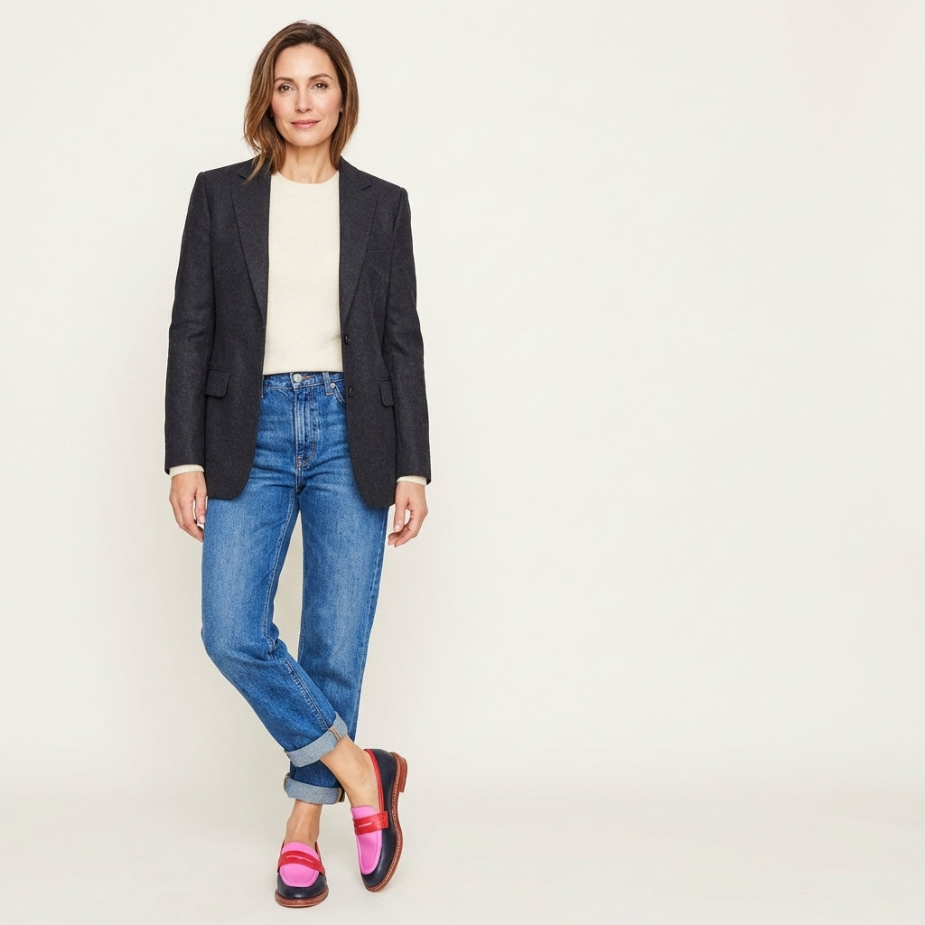 Franny | Colour-Block Penny Loafer