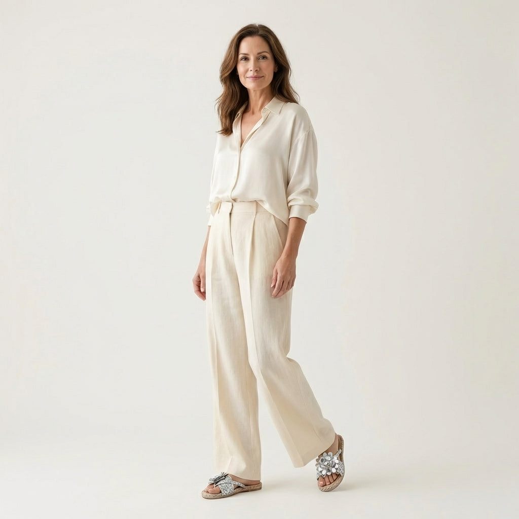 Elodie | Braided Flower Flat Sandal
