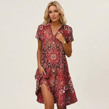 Marryl | V-Neck Print Dress