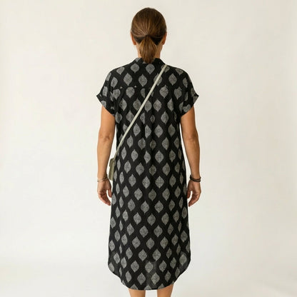 Beatrice | Collar Print Shirt Dress