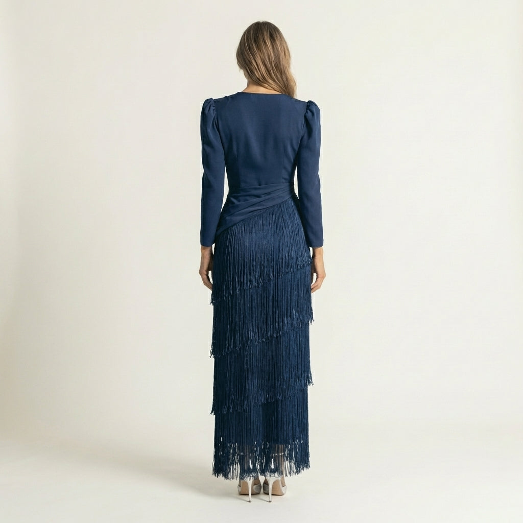 Brielle | Tiered Fringe Maxi Dress