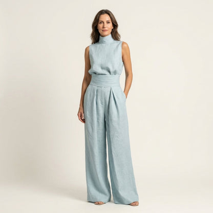Cayetana | Linen-Cotton Wide-Leg Set