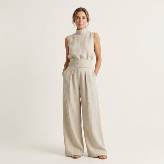 Cayetana | Linen-Cotton Wide-Leg Set