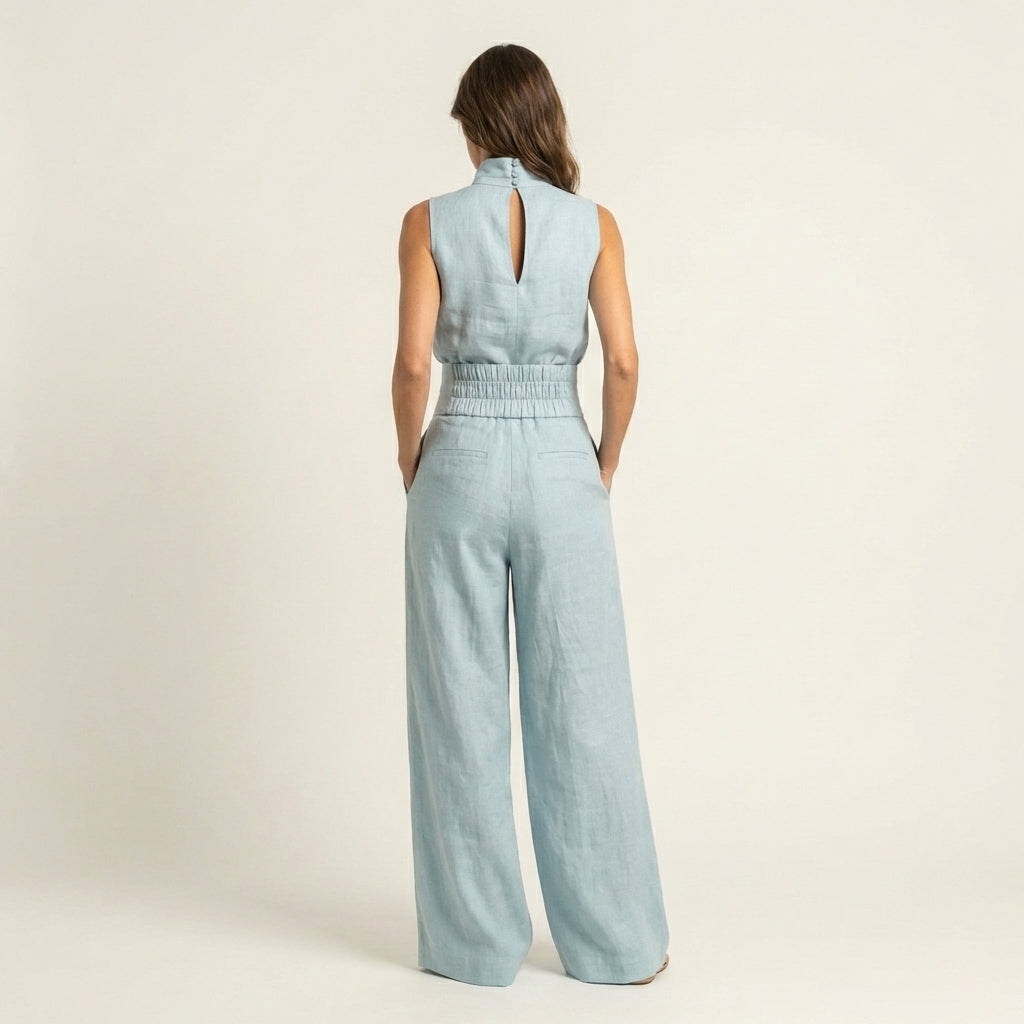 Cayetana | Linen-Cotton Wide-Leg Set