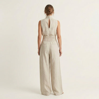 Cayetana | Linen-Cotton Wide-Leg Set
