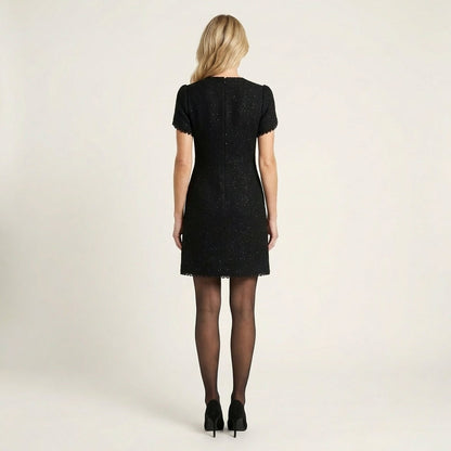 Emerya | Black Embellished Mini Dress