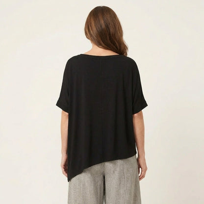 Evangeline | Cotton Asymmetric T-Shirt
