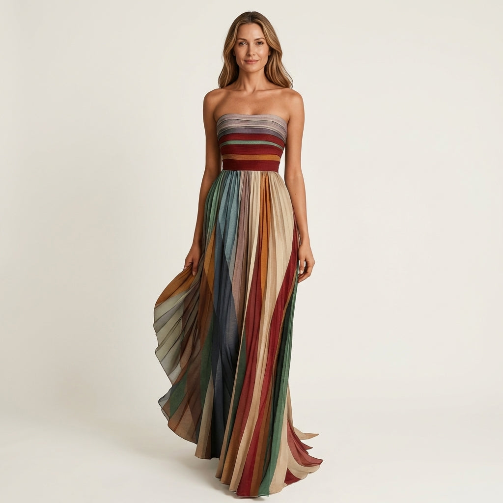 Enya | Striped Maxi Dress