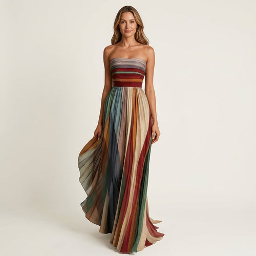 Enya | Striped Maxi Dress