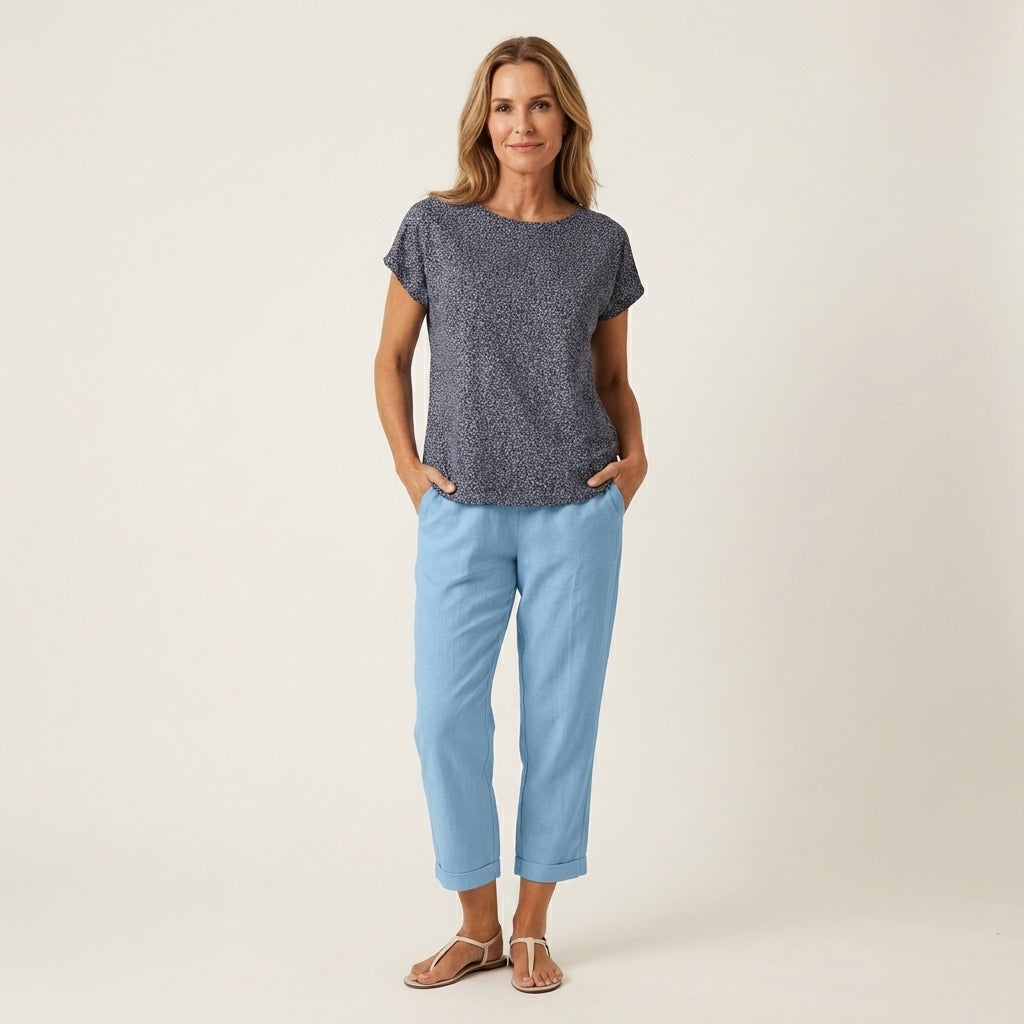 Julienne | Linen Crop Pants