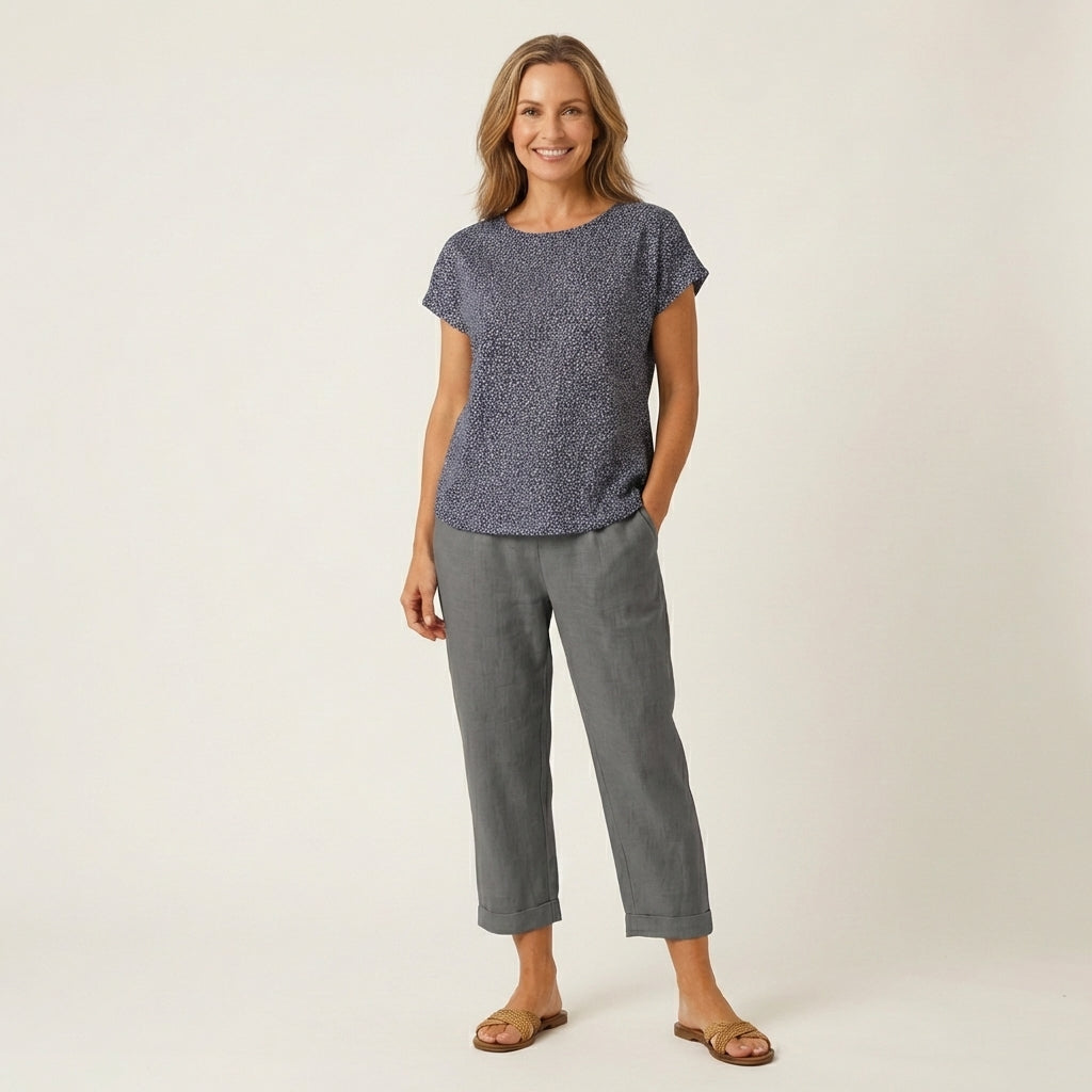 Julienne | Linen Crop Pants
