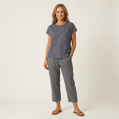 Julienne | Linen Crop Pants