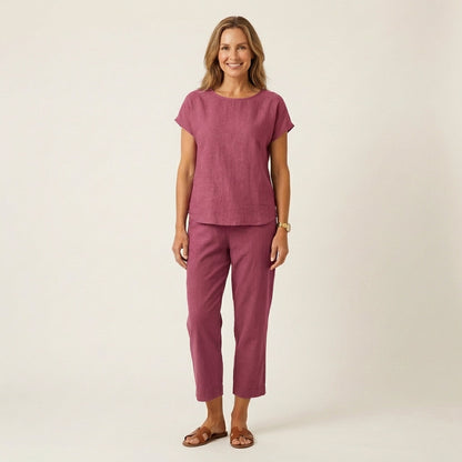 Julienne | Linen Crop Pants