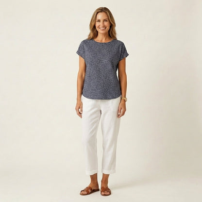 Julienne | Linen Crop Pants