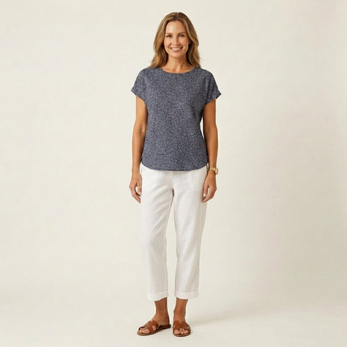 Julienne | Linen Crop Pants