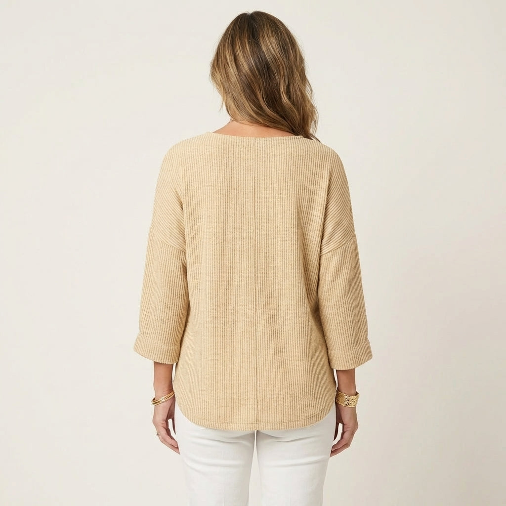 Yesenia | Striped Linen-Look Blouse