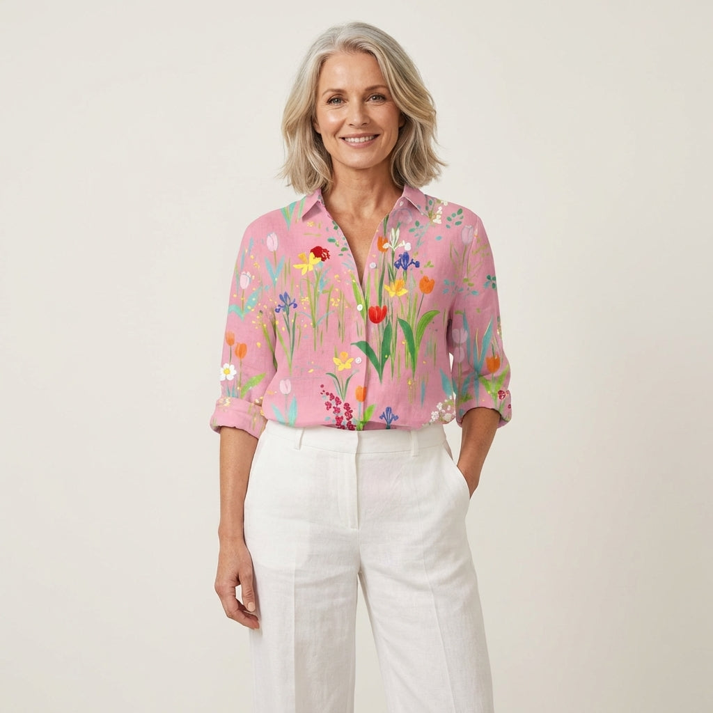 Fione | Garden Floral Button-Down