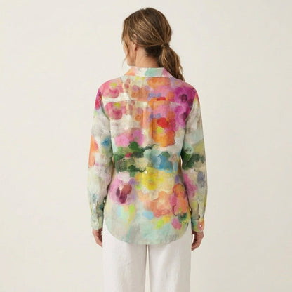 Nalini | Watercolor Floral Button-Down