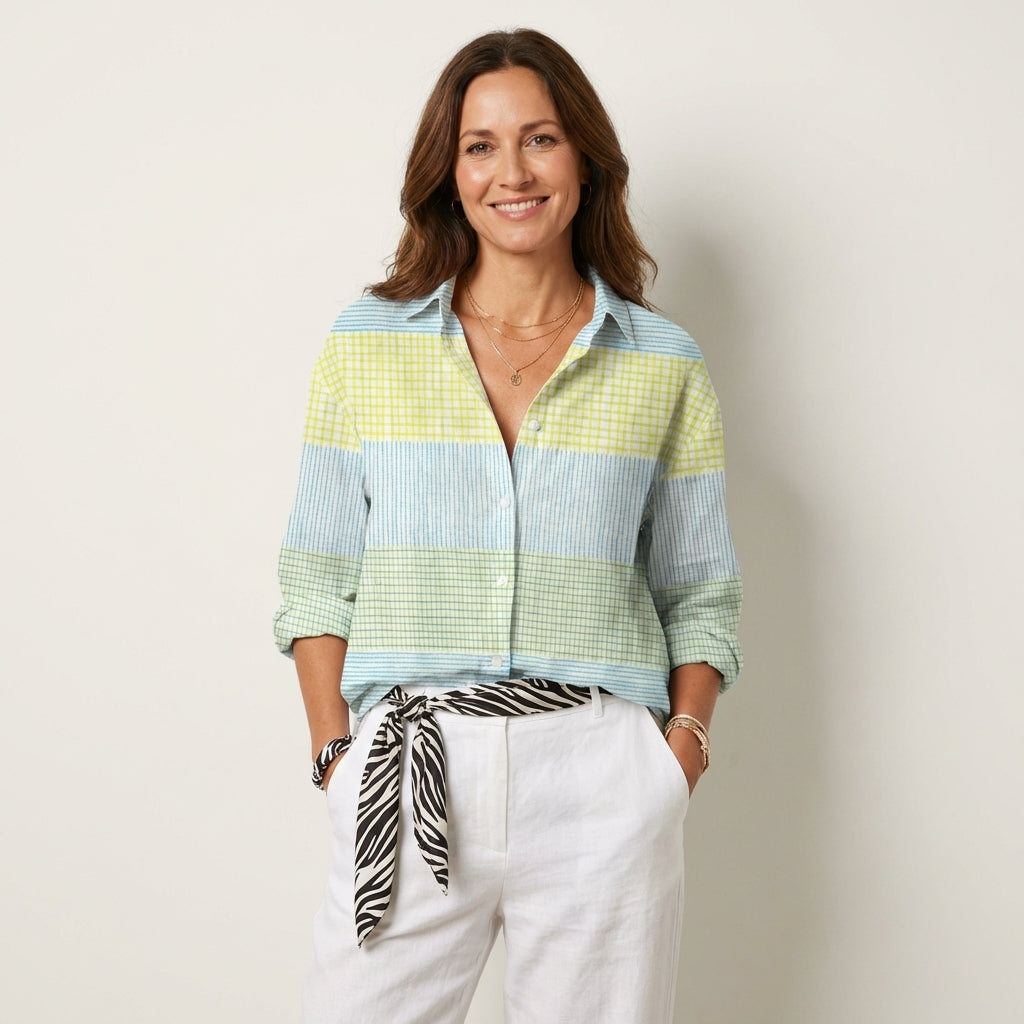 Senga | Color-Block Check Button-Down