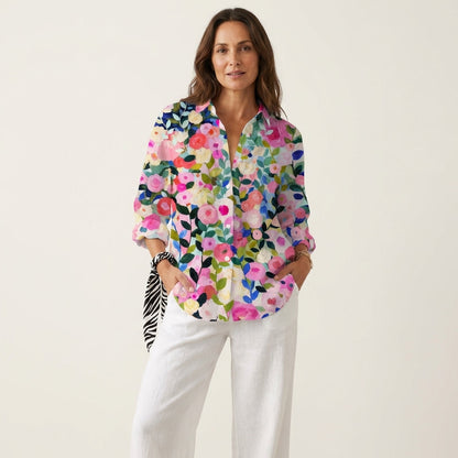Salima | Painted Rose Button-Down