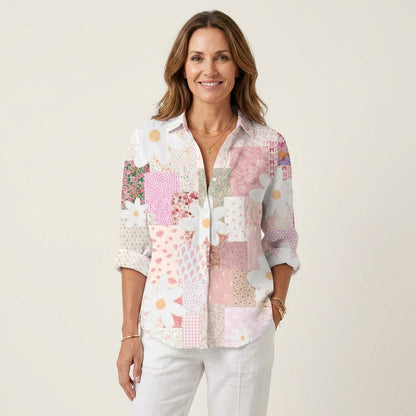 Fanny | Patchwork Floral Button-Down