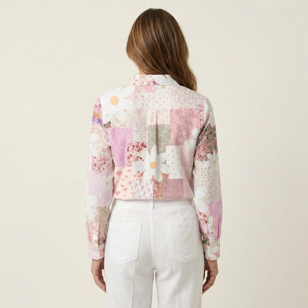 Fanny | Patchwork Floral Button-Down