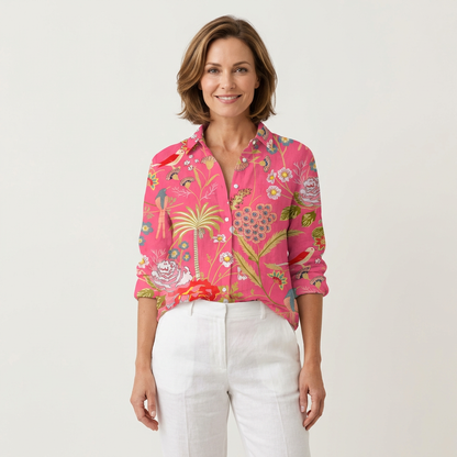 Floriana | Linen-Blend Button-Down