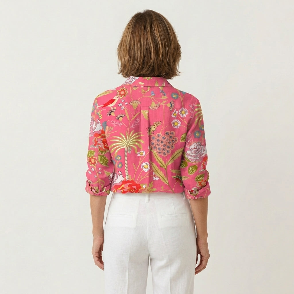 Floriana | Linen-Blend Button-Down