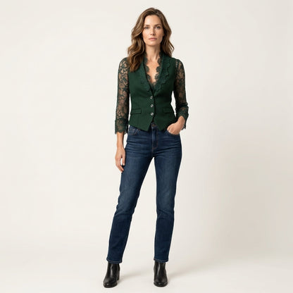 Graciela | Lace-Sleeve Fitted Blazer