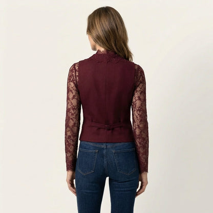 Graciela | Lace-Sleeve Fitted Blazer