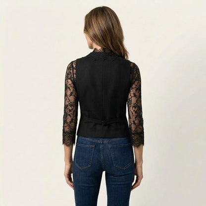 Graciela | Lace-Sleeve Fitted Blazer