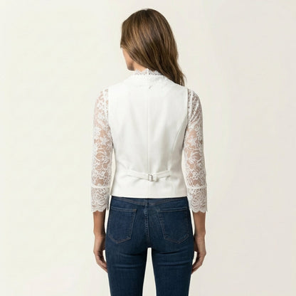 Graciela | Lace-Sleeve Fitted Blazer