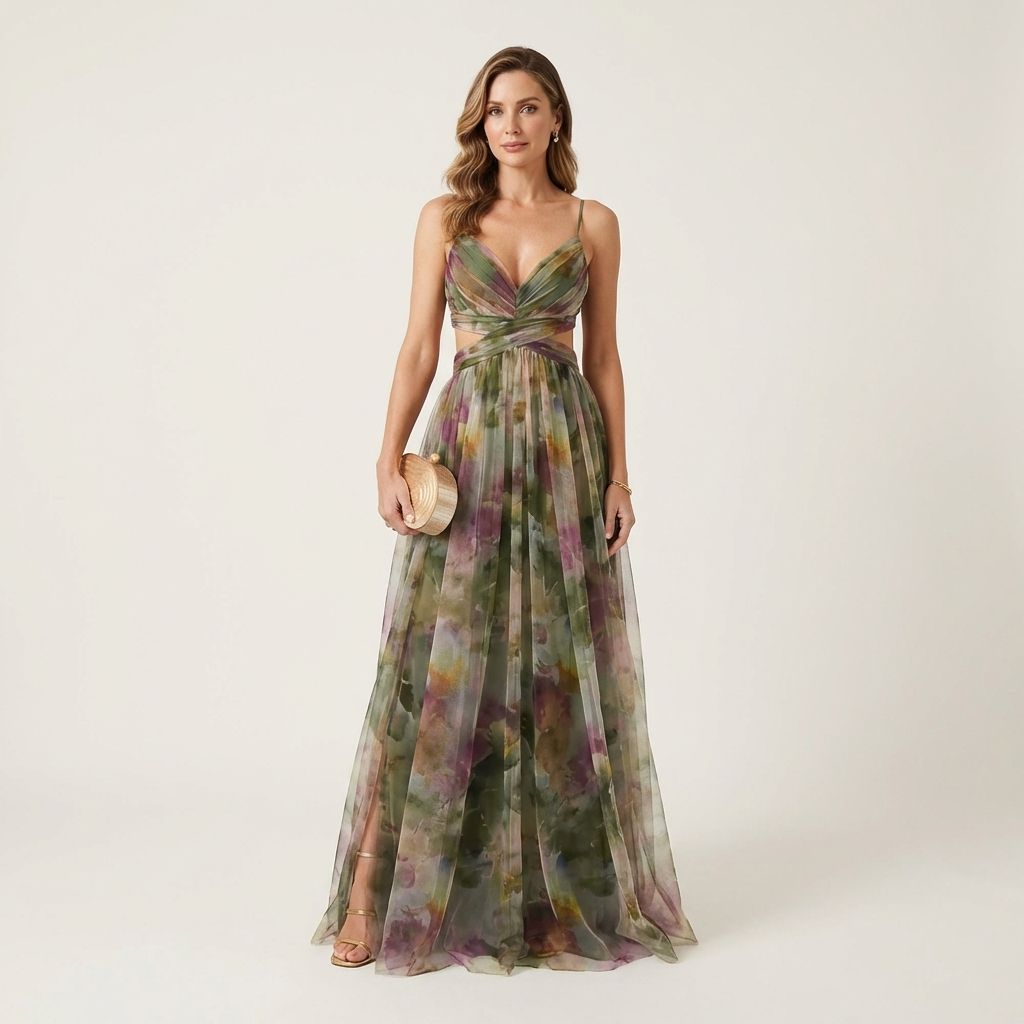 Giselle | Watercolor Maxi Dress