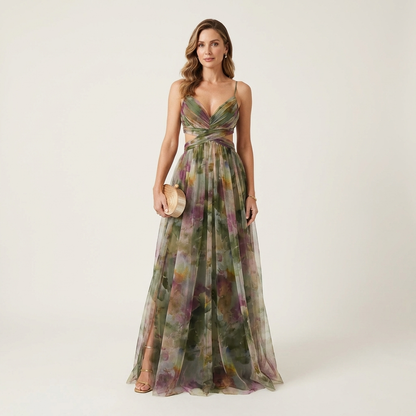 Giselle | Watercolor Maxi Dress