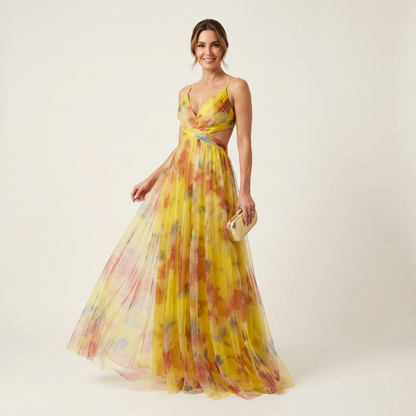 Giselle | Watercolor Maxi Dress