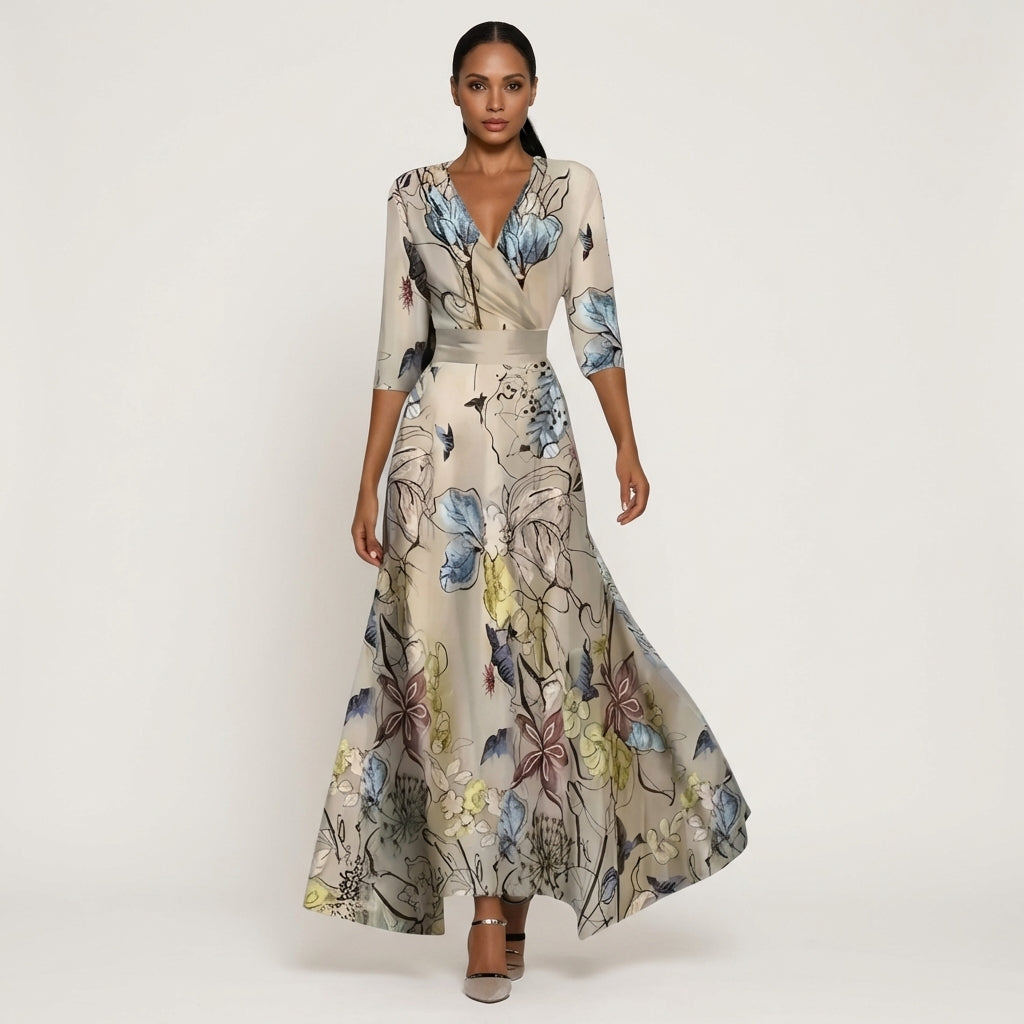Emiliana | Wrap-Style Maxi Dress
