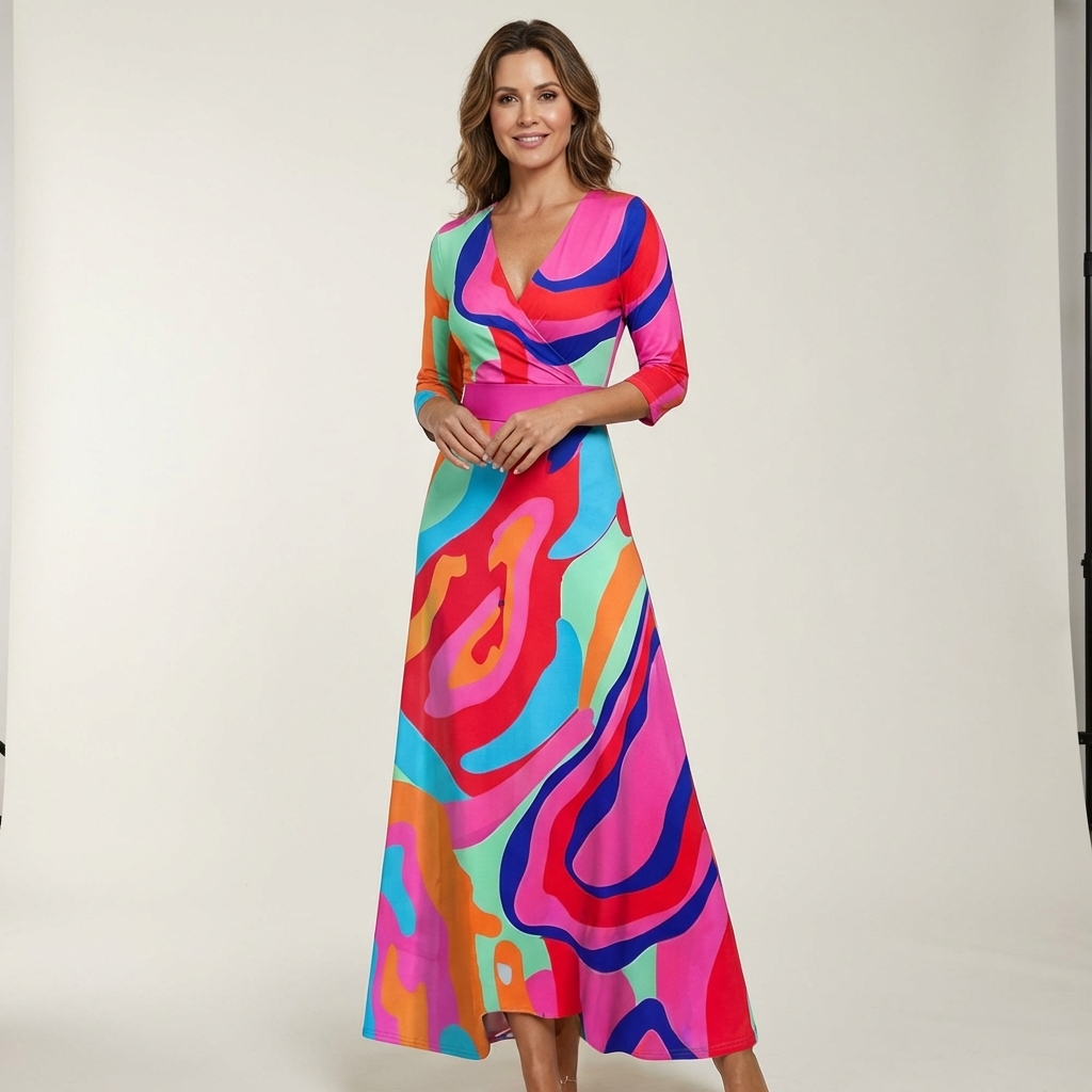 Emiliana | Wrap-Style Maxi Dress
