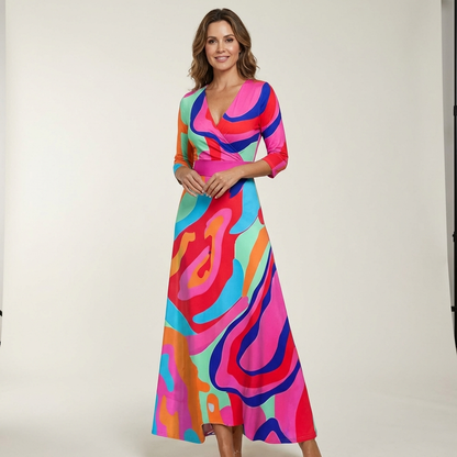 Emiliana | Wrap-Style Maxi Dress