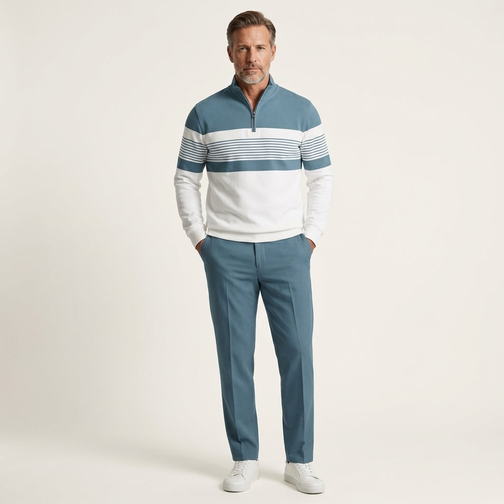 Victor | Quarter-Zip Sweatshirt and Tapered Pants Set
