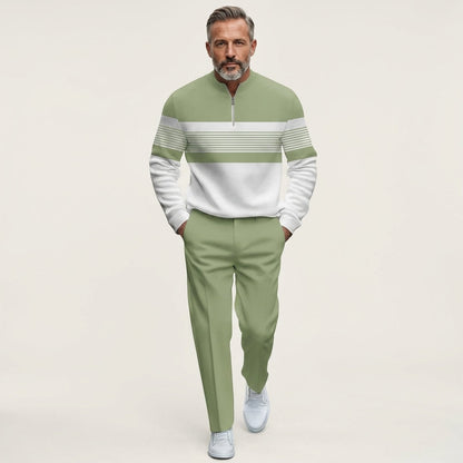 Victor | Quarter-Zip Sweatshirt and Tapered Pants Set