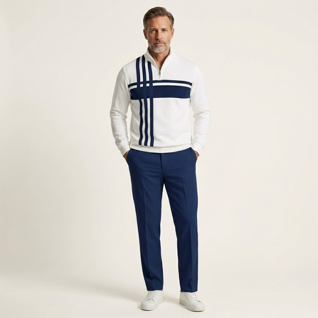 Victor | Quarter-Zip Sweatshirt and Tapered Pants Set