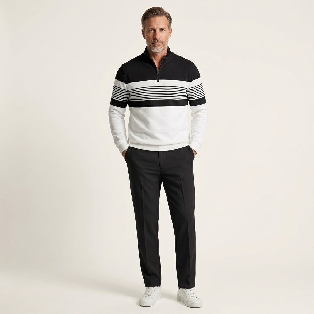 Victor | Quarter-Zip Sweatshirt and Tapered Pants Set