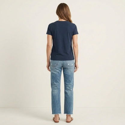 Donna | High-Rise Straight-Leg Cropped Jeans