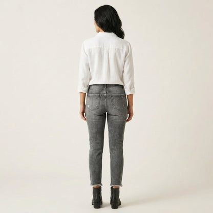Donna | High-Rise Straight-Leg Cropped Jeans